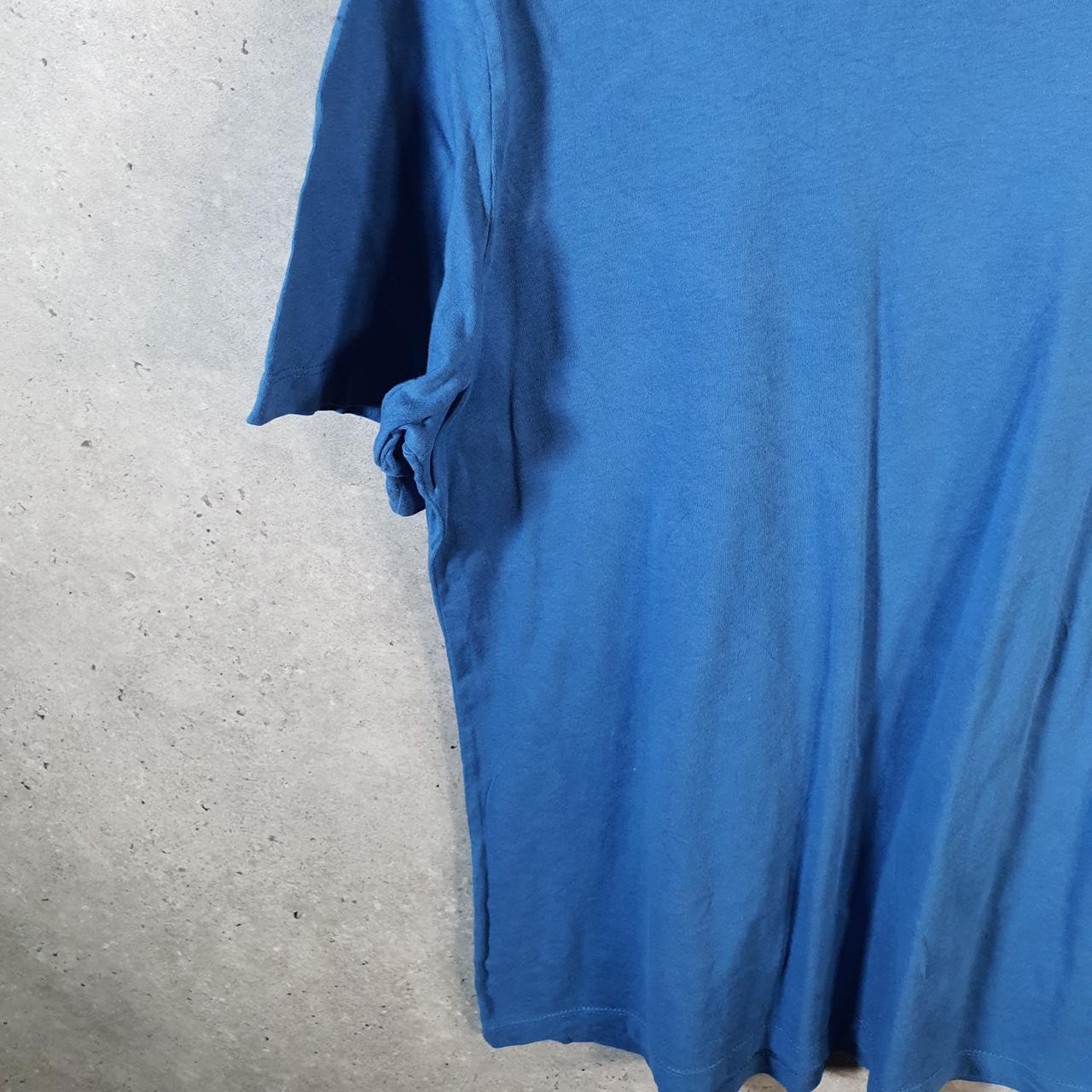 Vintage Nike T Shirt Men’s Large Blue Embroidered Single Swoosh Logo Athletic Big Fish Vintage