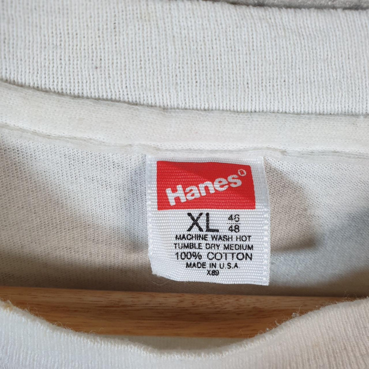 Vintage Hanes AAX Pledge 1991 USA Single Stitch T Shirt Men’s XL White C9438