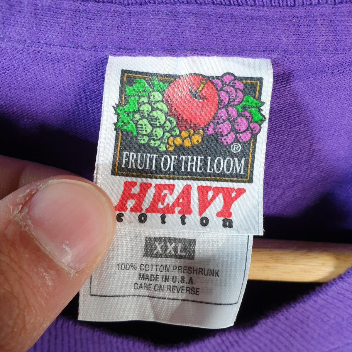 Vintage Fruit of the Loom King Louie Health Walk 90s USA Single Stitch T Shirt Men’s 2XL Purple C9556