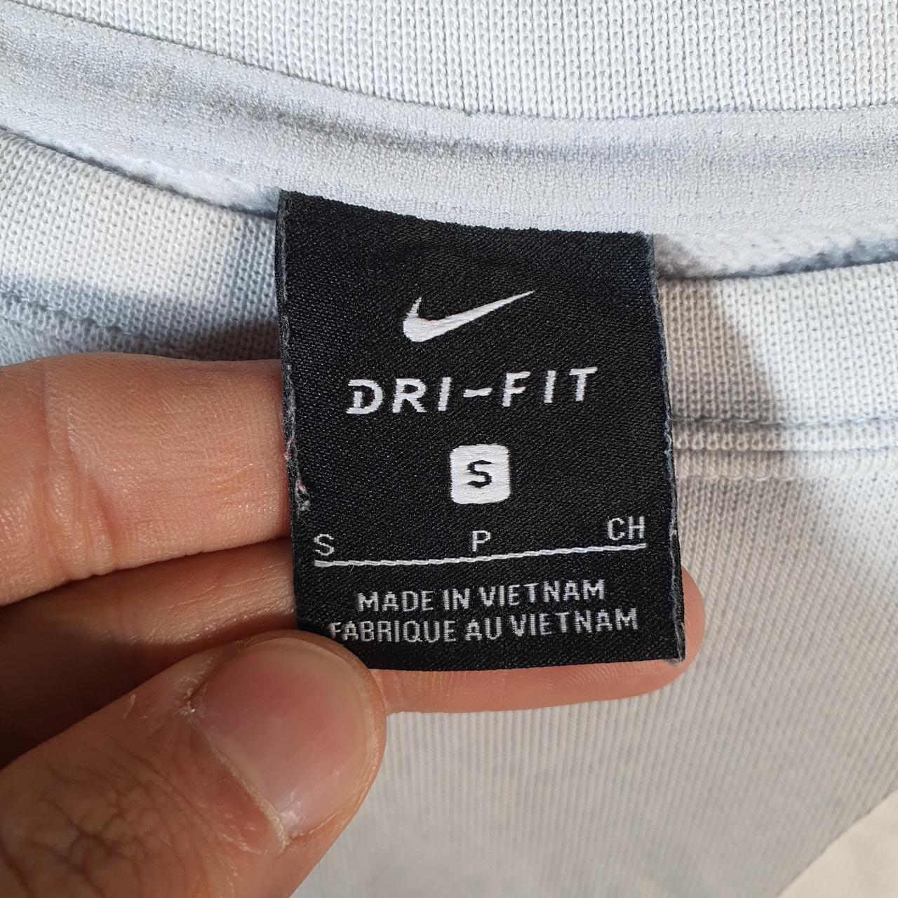 Vintage Nike Dri Fit Cropped Sweatshirt Womens Small Blue Swoosh Y2K Pullover Logo