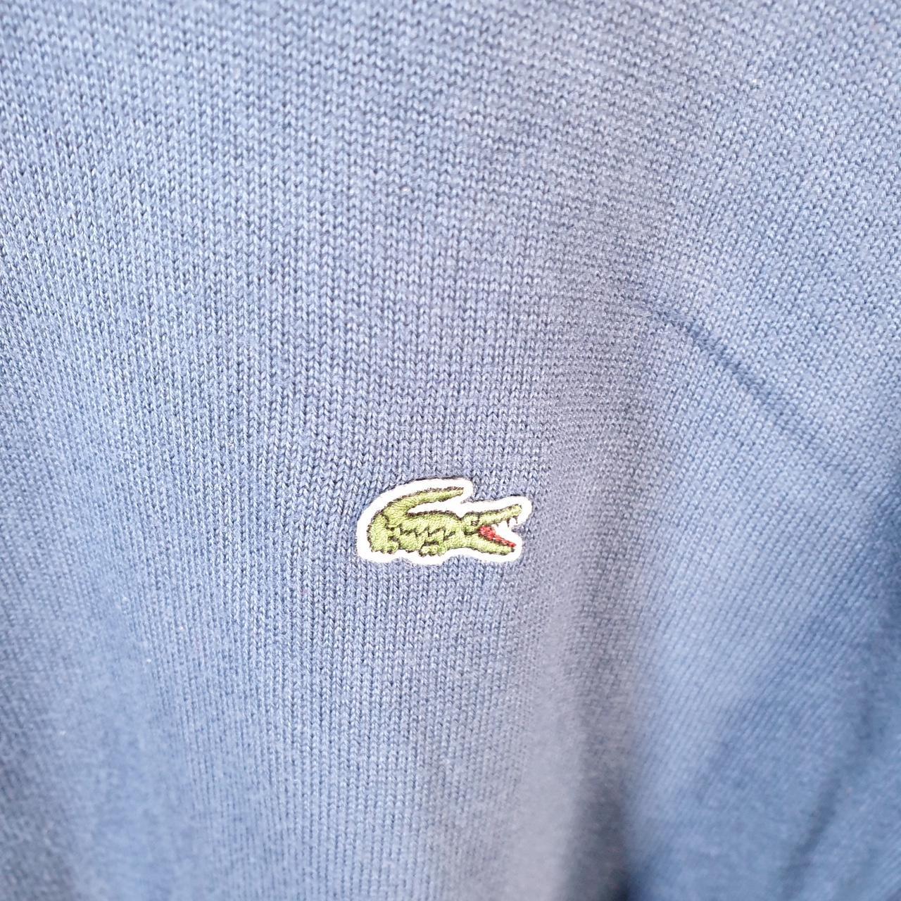 Vintage Lacoste Sweatshirt Men’s XL Blue Pullover Logo Y2K Jumper Logo Casual