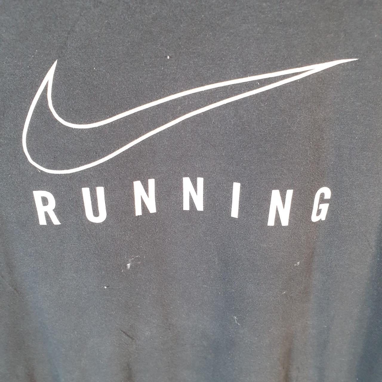 Vintage Nike Running T Shirt Men’s Large Black Logo Swoosh Athletic