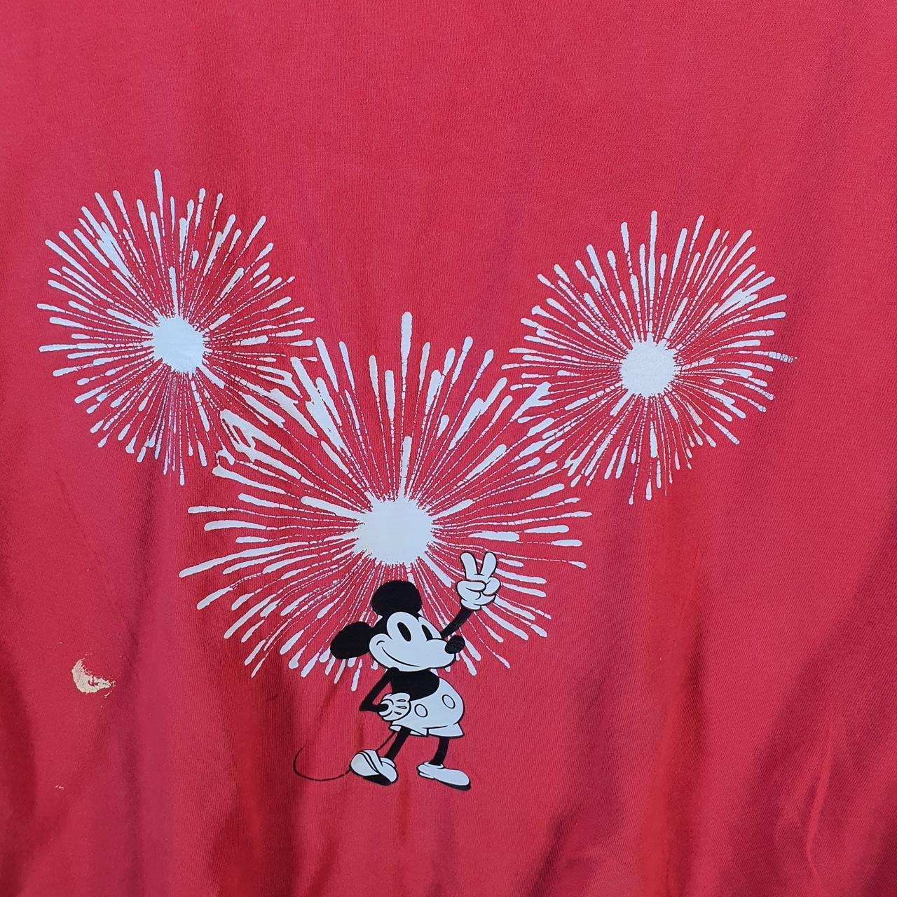 Vintage Disney Land Mickey Mouse T Shirt Men’s XL Red Graphic Cartoon