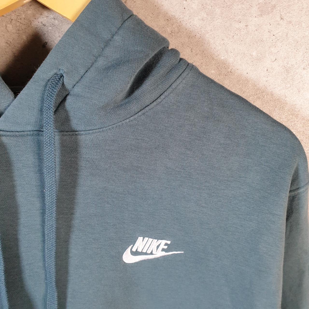 Vintage Nike Club Hoodie Men’s Small Blue Embroidered Y2K Pullover