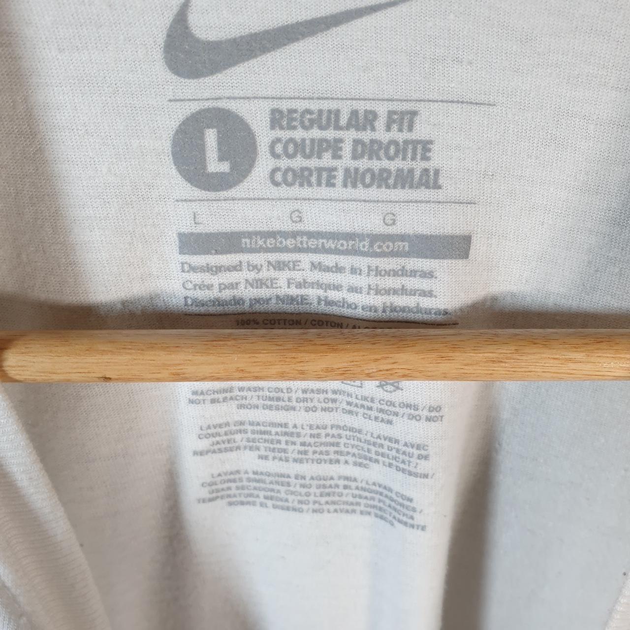 Vintage Nike Spellout T Shirt Shirt Men’s Large White Logo Swoosh Athletic C9597