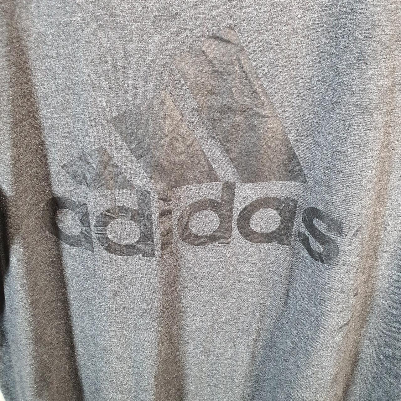 Vintage Adidas Amplifier Retro T Shirt Men’s XL Grey Three Stripes Logo