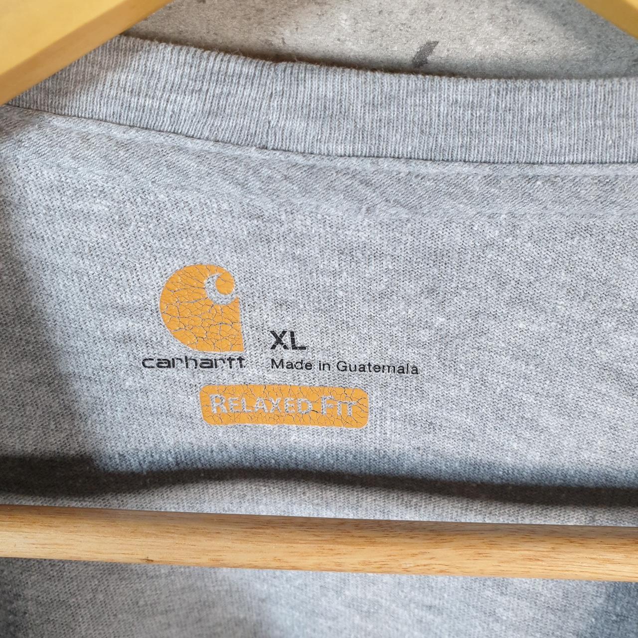 Vintage Carhartt Pocket T Shirt Men’s XL Grey Workwear Chore Utility Relaxed Fit C9205