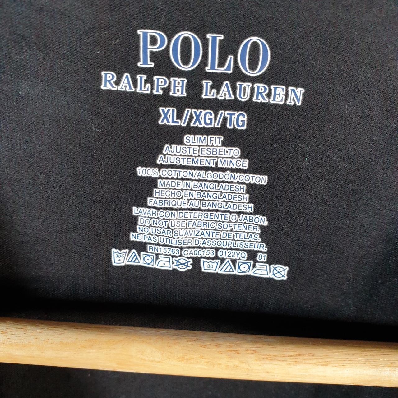 Vintage Ralph Lauren Polo T Shirt Men’s XL Black Embroidered Slim Fit Pony C8597