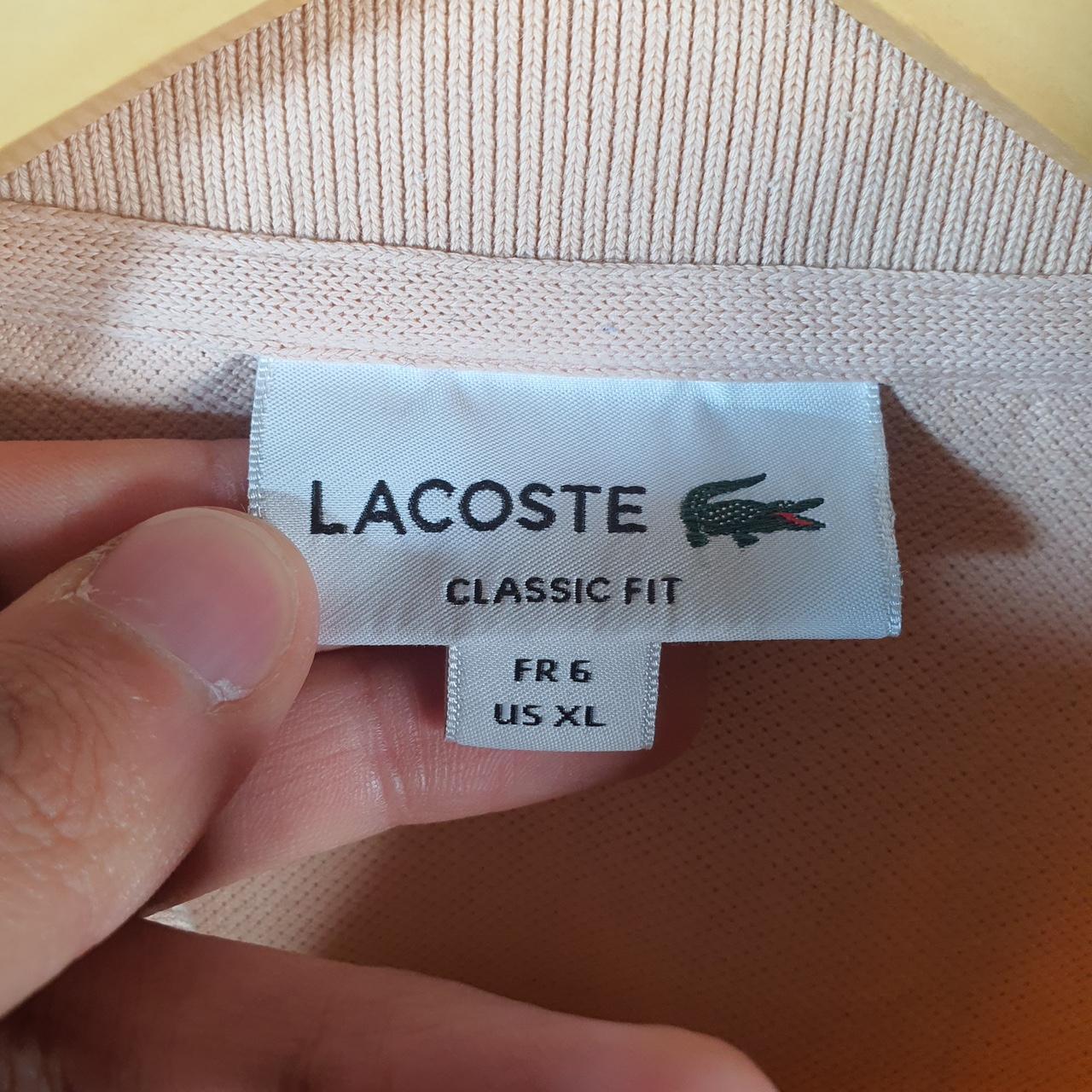 Vintage Lacoste Polo Shirt Men’s Large Pink Classic Fit Embroidered Logo