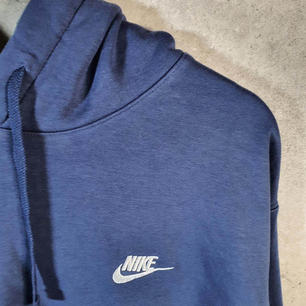 Vintage Nike Club Embroidered Hoodie Men’s XL Blue Swoosh Y2K Pullover Logo