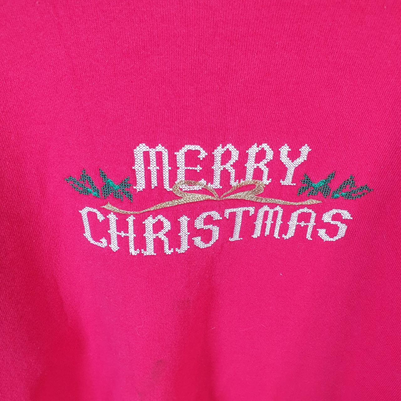 Vintage Lee Heavyweight Sweatshirt Men’s XL Red Merry Christmas