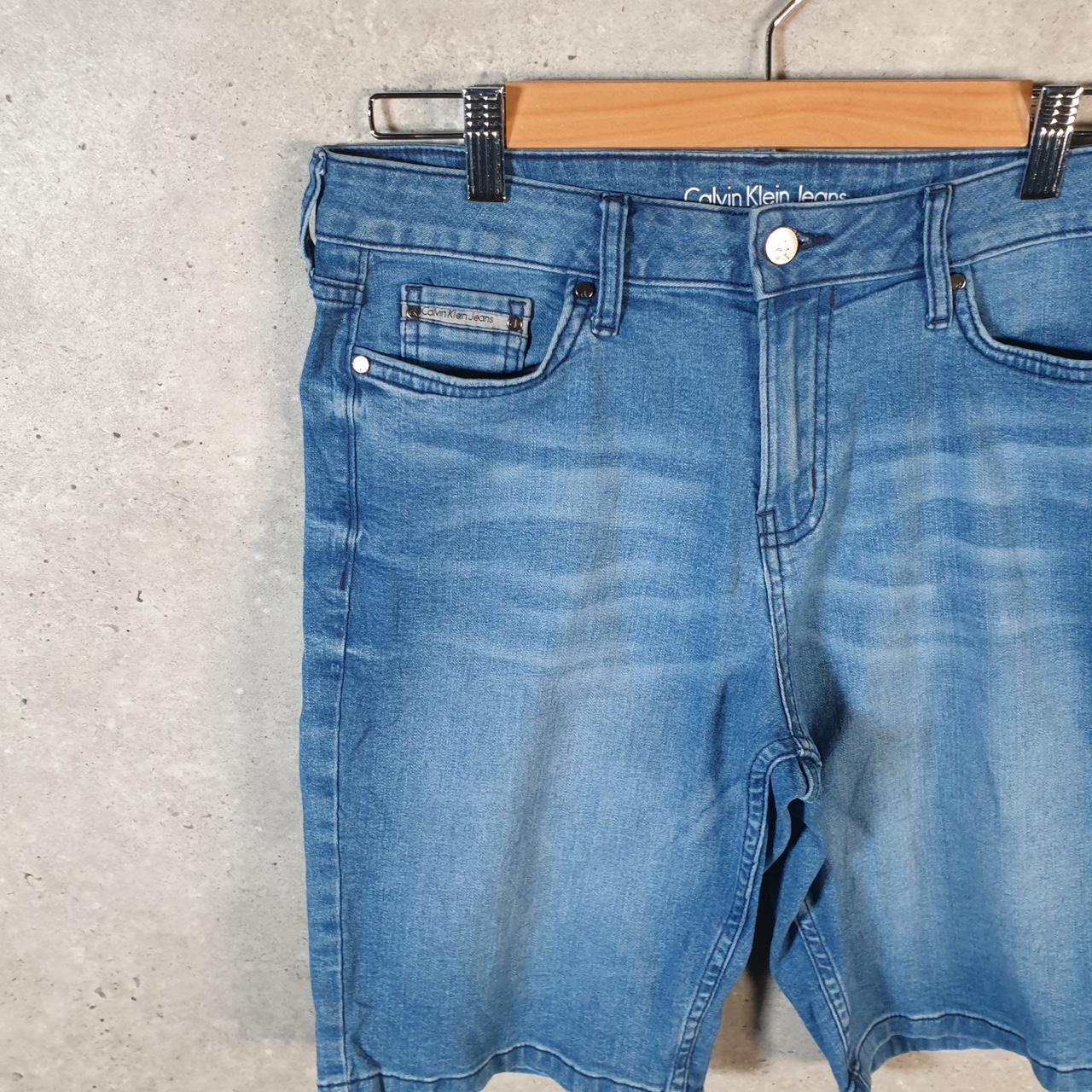 Vintage Calvin Klein Baggy Shorts Jorts Cargo Womens W30 Blue Relaxed Denim