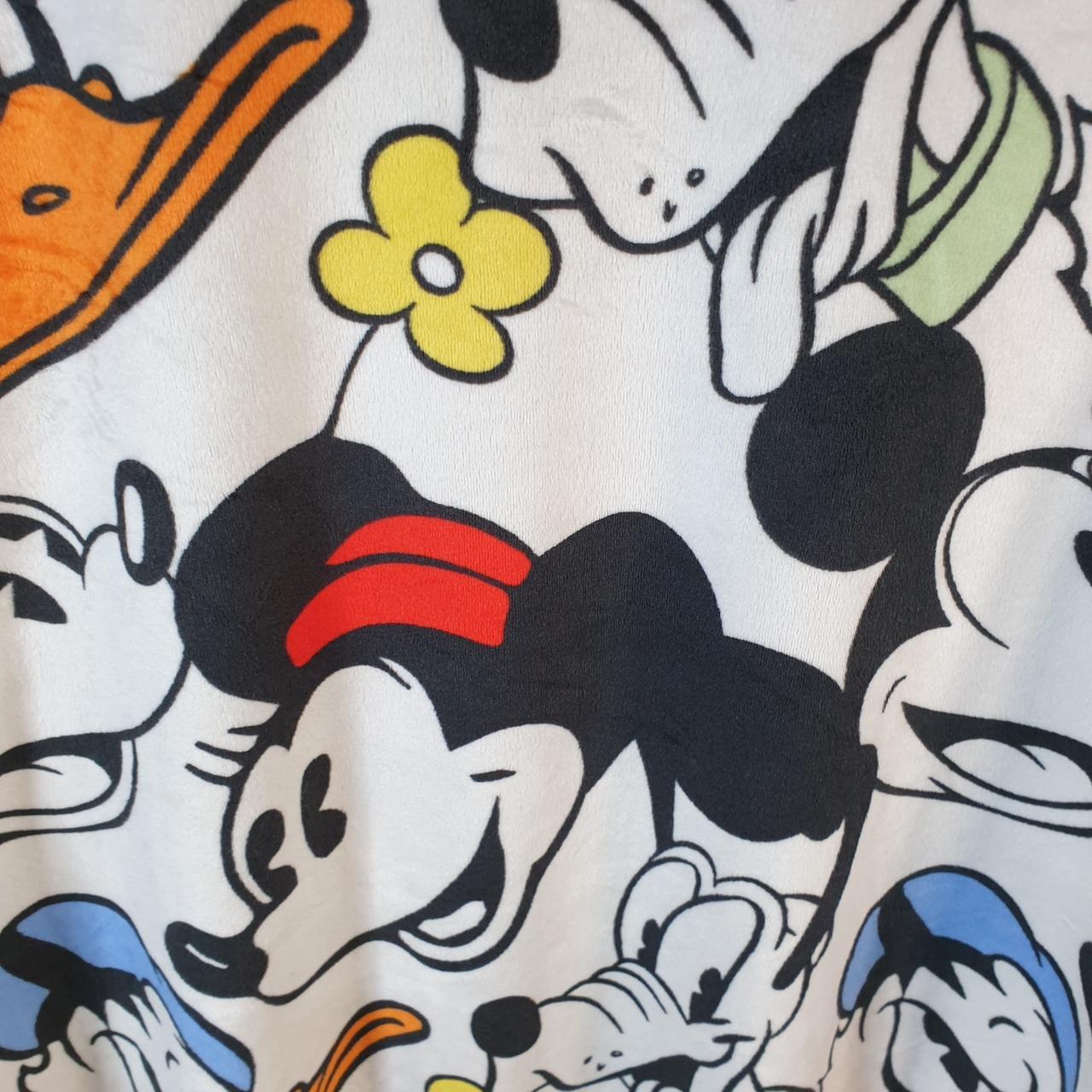 Disney Mickey Mouse Fleece Pullover Sweatshirt Womens Small White Logo