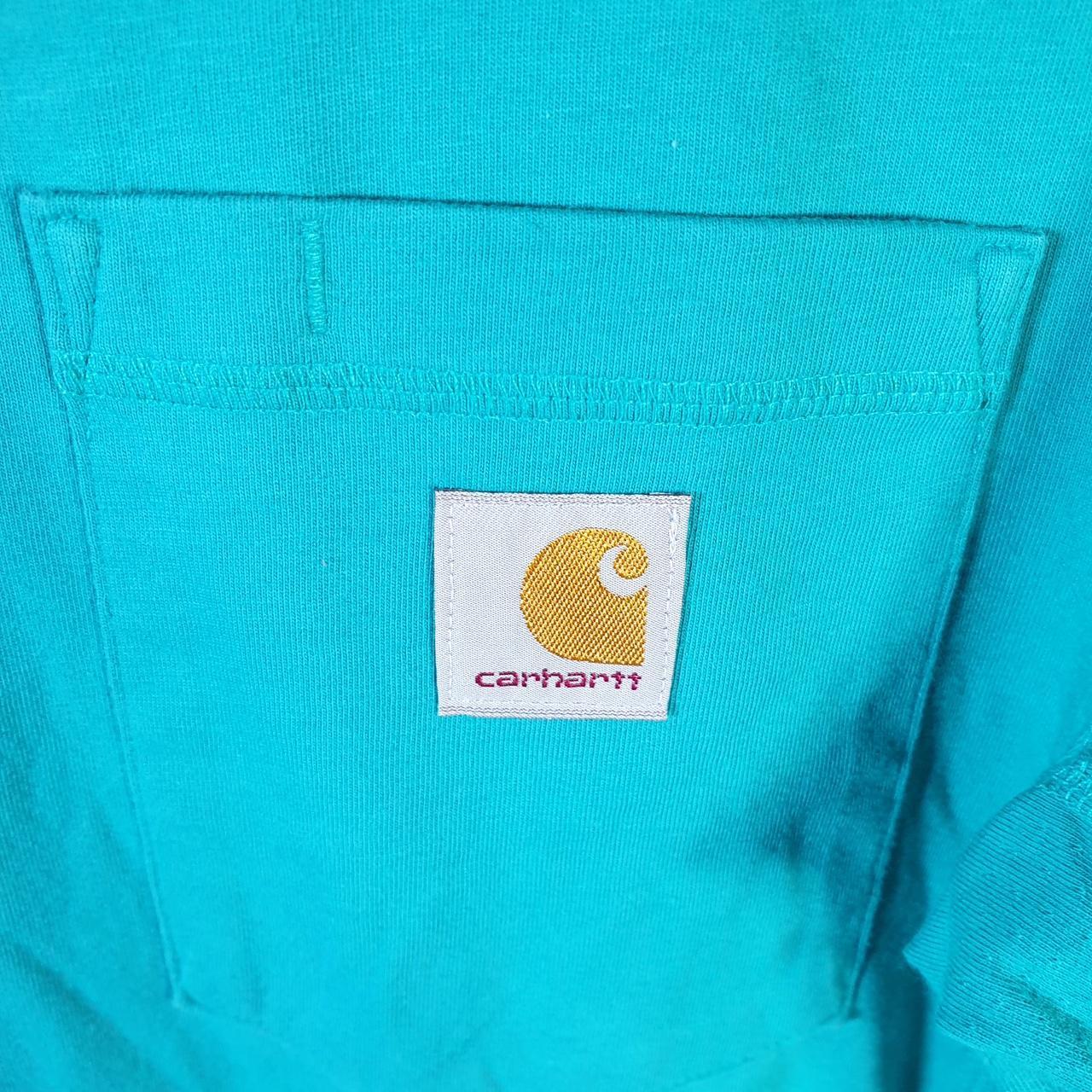 Vintage Carhartt Pocket T Shirt Men’s Small Blue Workwear Chore Utility Relaxed Fit
