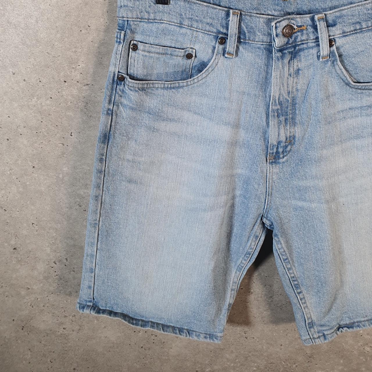 Vintage Wrangler Denim Shorts Jorts Cargo Men’s W32 Relaxed Blue Baggy Cotton