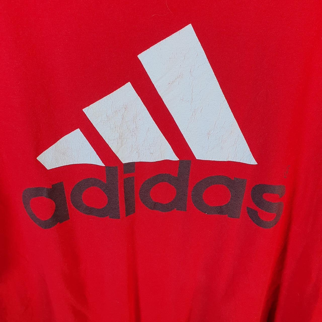 Vintage Adidas Go To Tee T Shirt Men’s Large Red Three Stripes Logo