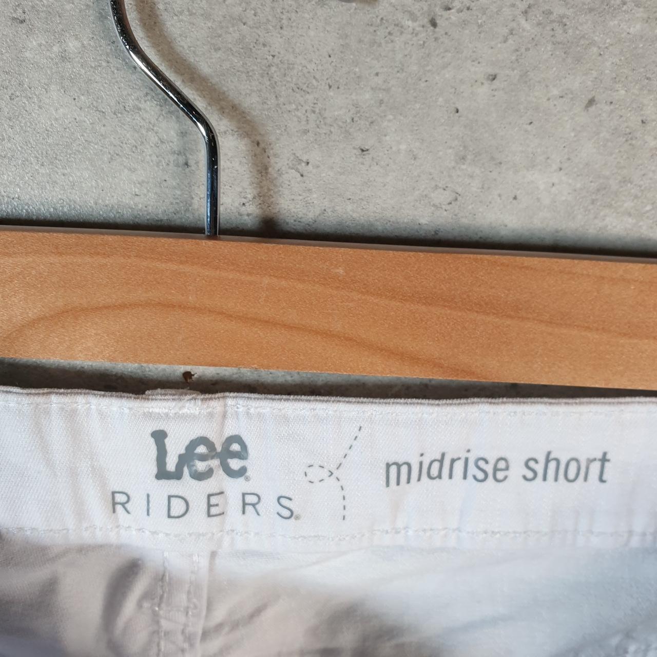 Vintage Lee Baggy Shorts Jorts Cargo Womens W36 White Relaxed Cargo