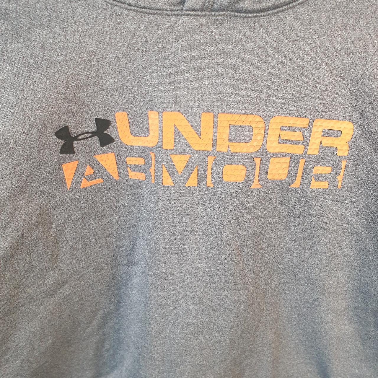 Vintage Under Armour Cold Gear Windbreaker Track Jacket Youth XL Grey USA Pullover