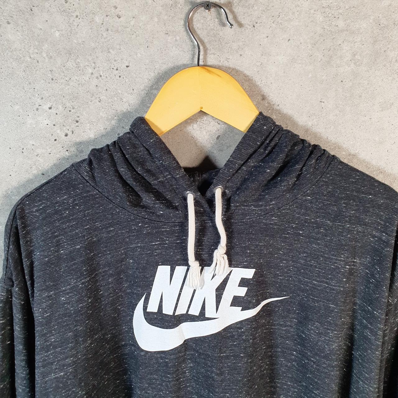 Vintage Nike Club Hoodie Womens 2XL Grey Swoosh Y2K Pullover Logo