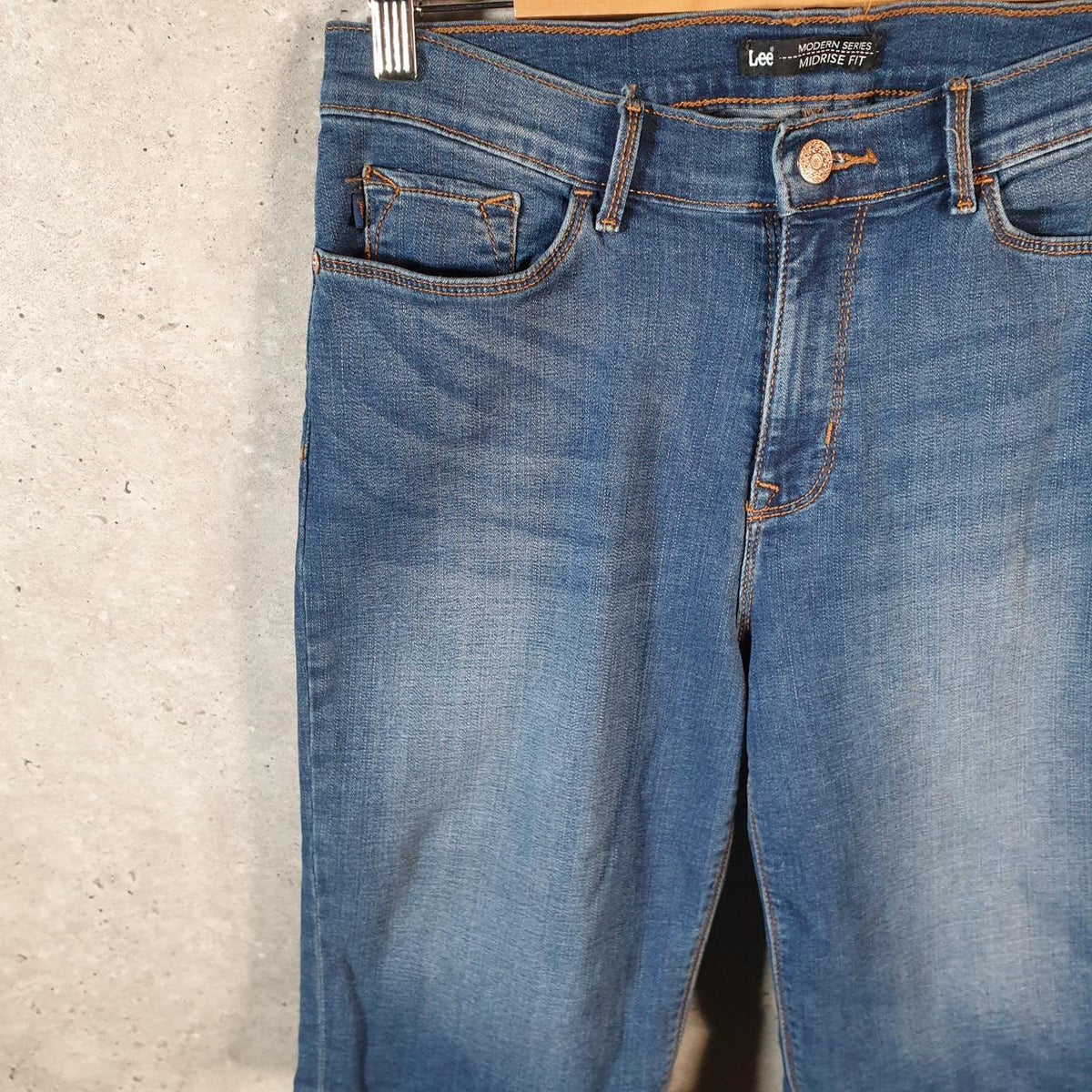 Vintage Lee Baggy Shorts Jorts Cargo Womens W30 Blue Relaxed Denim