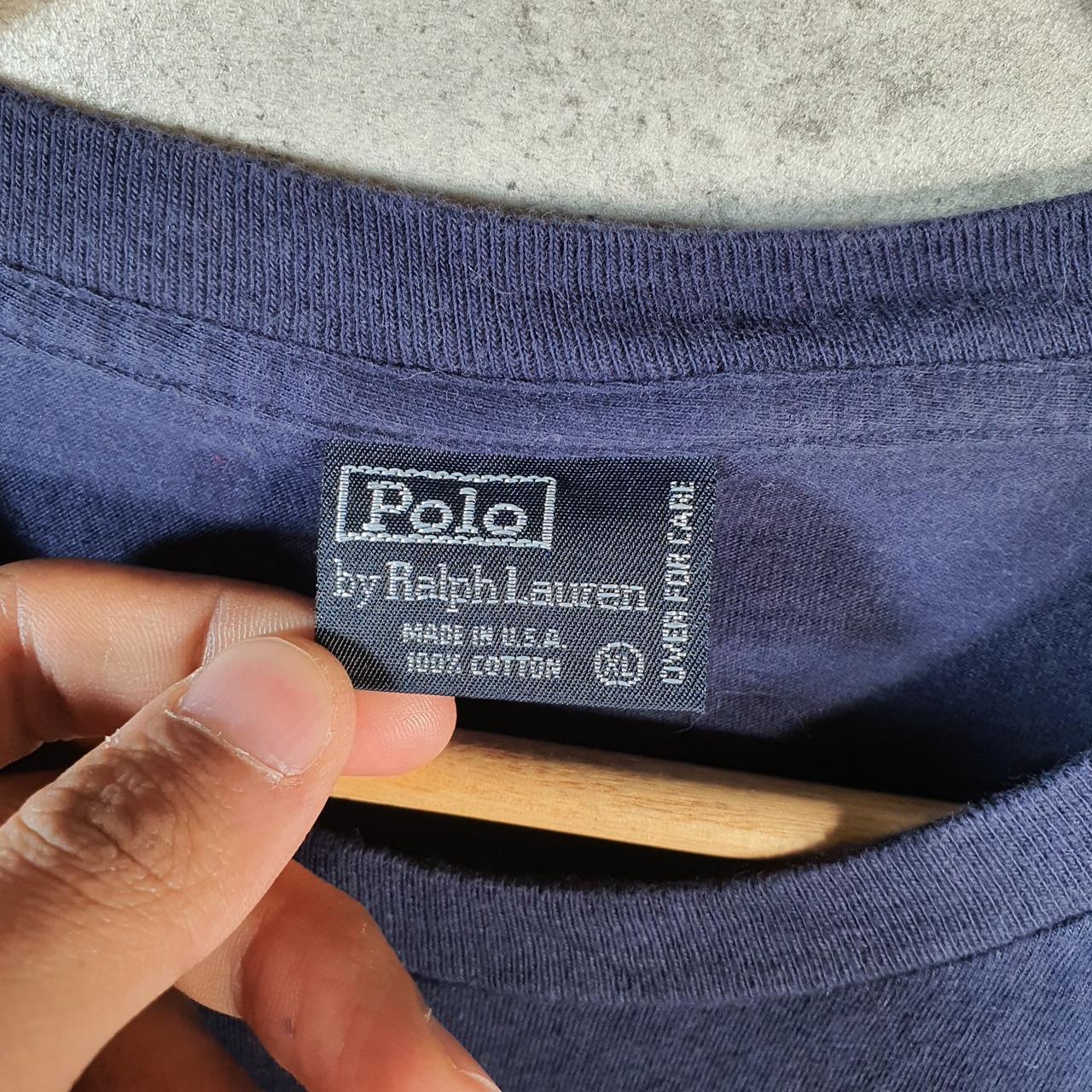 Vintage Ralph Lauren Polo Sport T Shirt Men’s XL Blue Classic Fit Embroidered Pony C8659