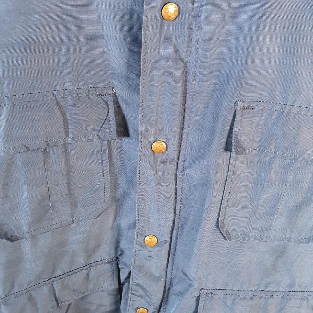 Vintage L.L. Bean Outdoors Nylon Jacket Mens Large Blue Full Zip Waterproof