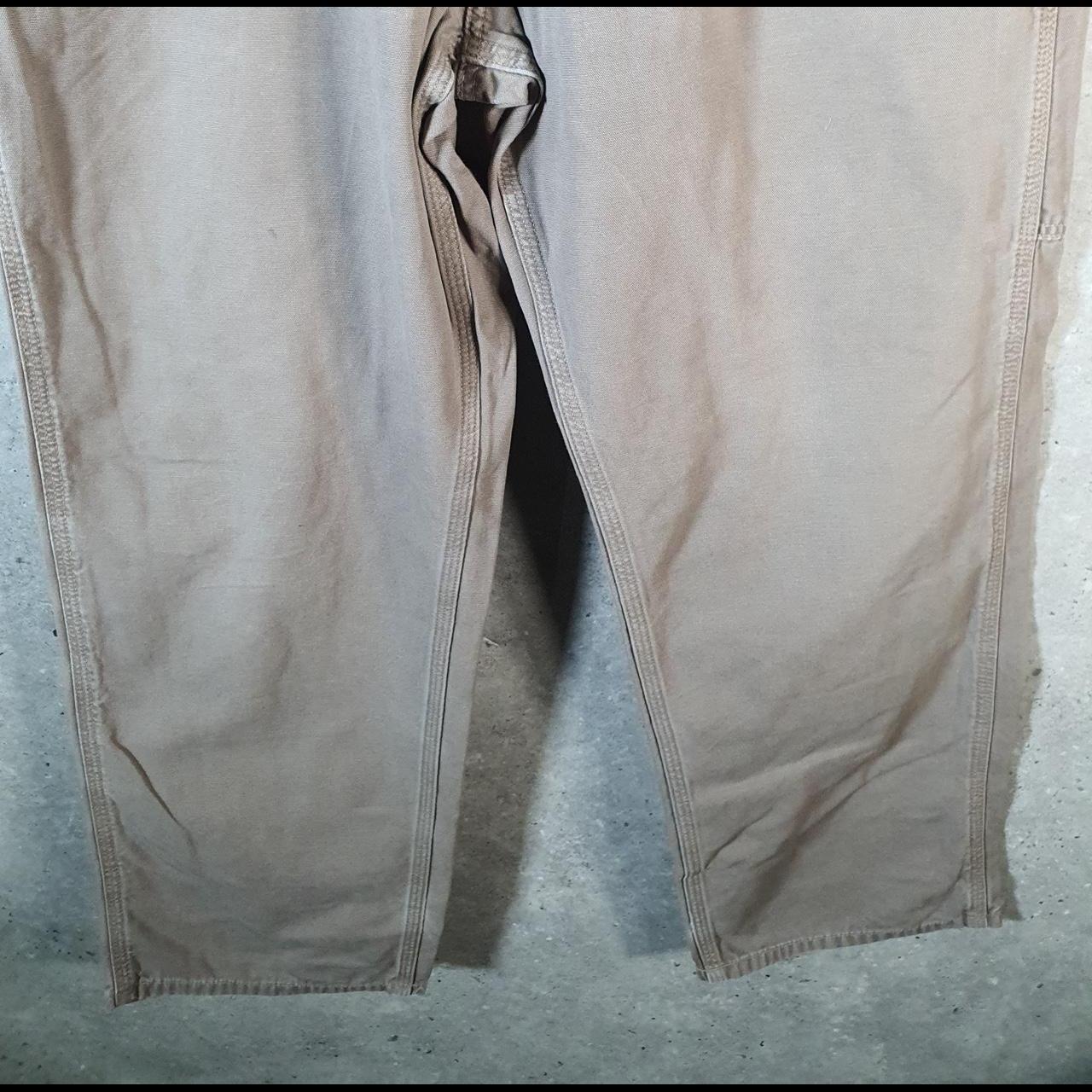 Vintage Carhartt Carpenter Trousers Mens W38 L32 Brown Loose Fit Workwear