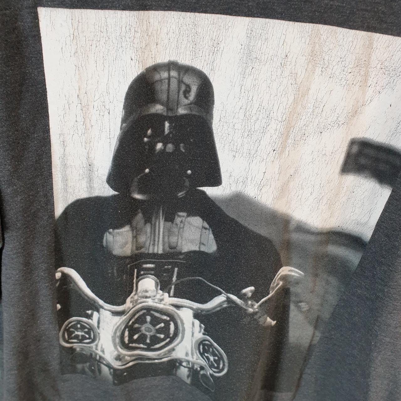 Vintage Star Wars Darth Vader T Shirt Men’s Large Grey Logo Graphic Spellout