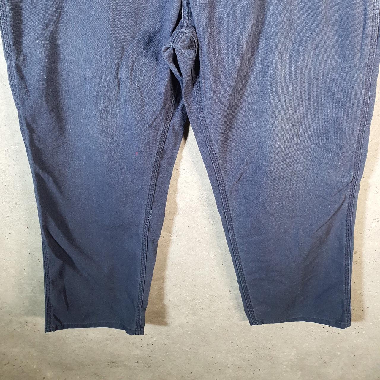 Vintage Carhartt Carpenter Trousers Mens W36 L30 Navy Blue Dungaree Fit Workwear USA