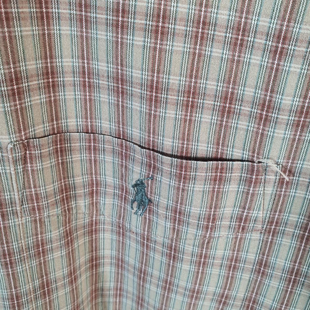 Vintage Ralph Lauren Button Down Shirt Men’s XL Brown Checkered Mcmeel Cotton Pony Big Fish Vintage