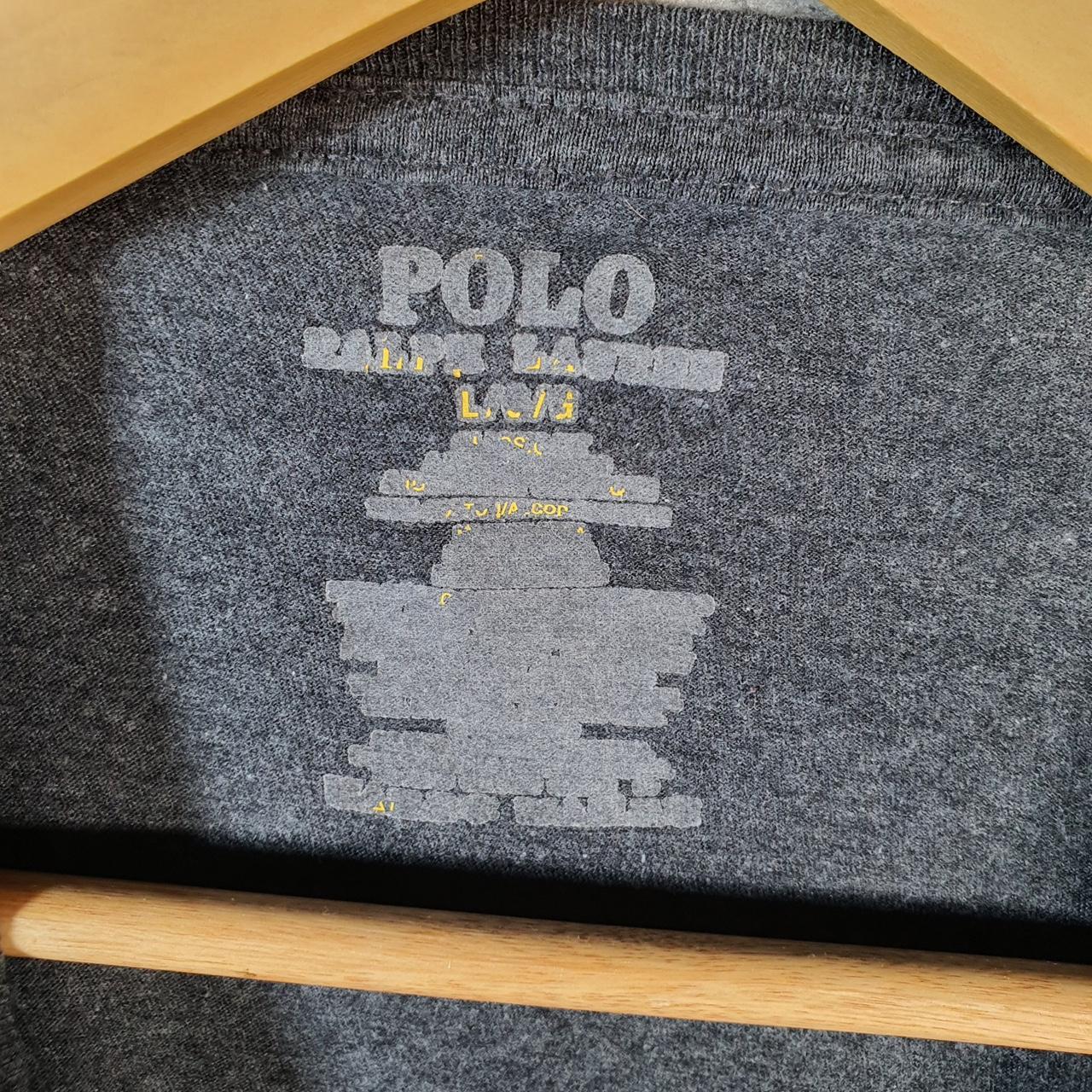 Vintage Ralph Lauren Polo T Shirt Men’s Large Grey Embroidered Pony Classic Fit C9116