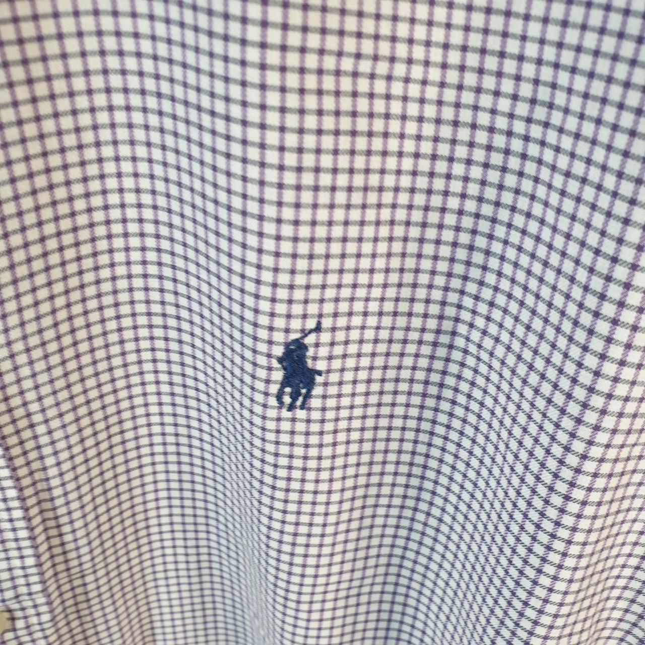 Vintage Ralph Lauren Button Down Shirt Men’s XL Purple Checkered Yarmouth Cotton Pony