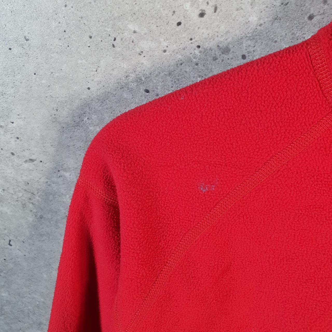 Vintage The North Face TNF Teddy Fleece Sweatshirt Mens Large 1/4 Zip Red Logo Winter
