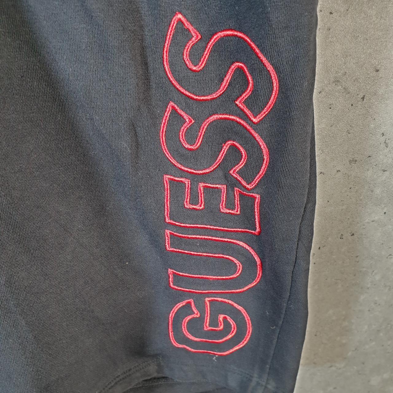 Vintage Guess SweatPant Jogger Shorts Jorts Cargo Men’s Small Black Baggy Cotton