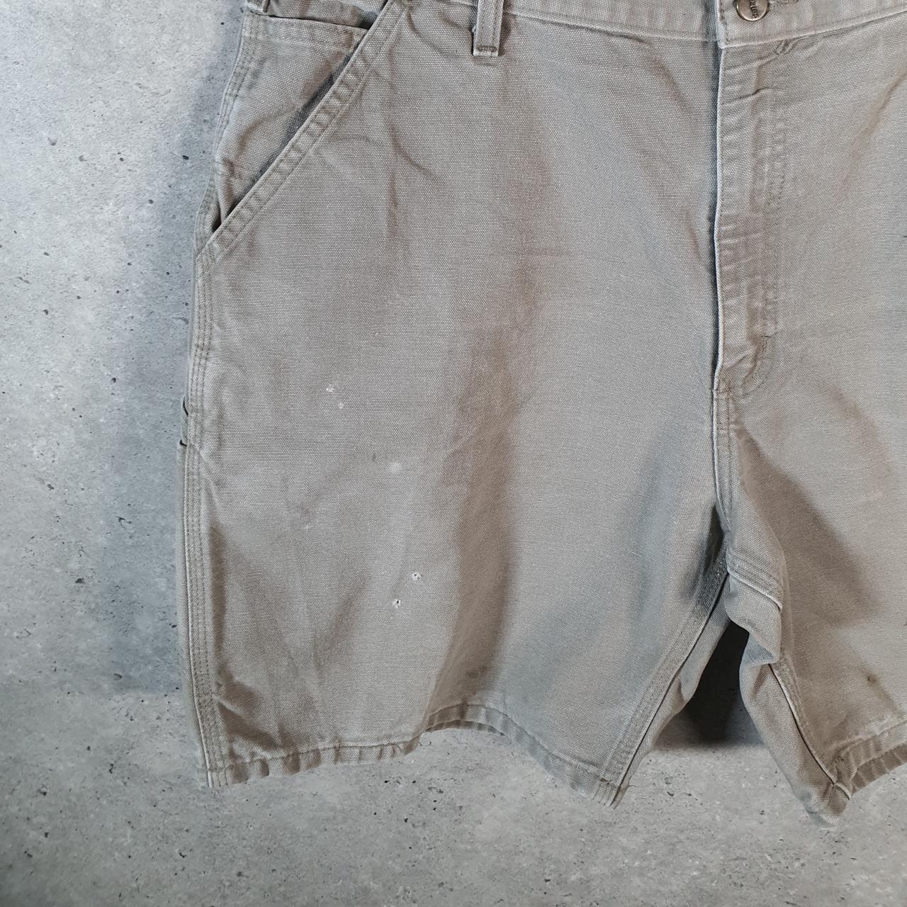 Vintage Carhartt Baggy Carpenter Shorts Jorts Cargo Men’s W40 Grey Relaxed Fit Workwear Big Fish Vintage