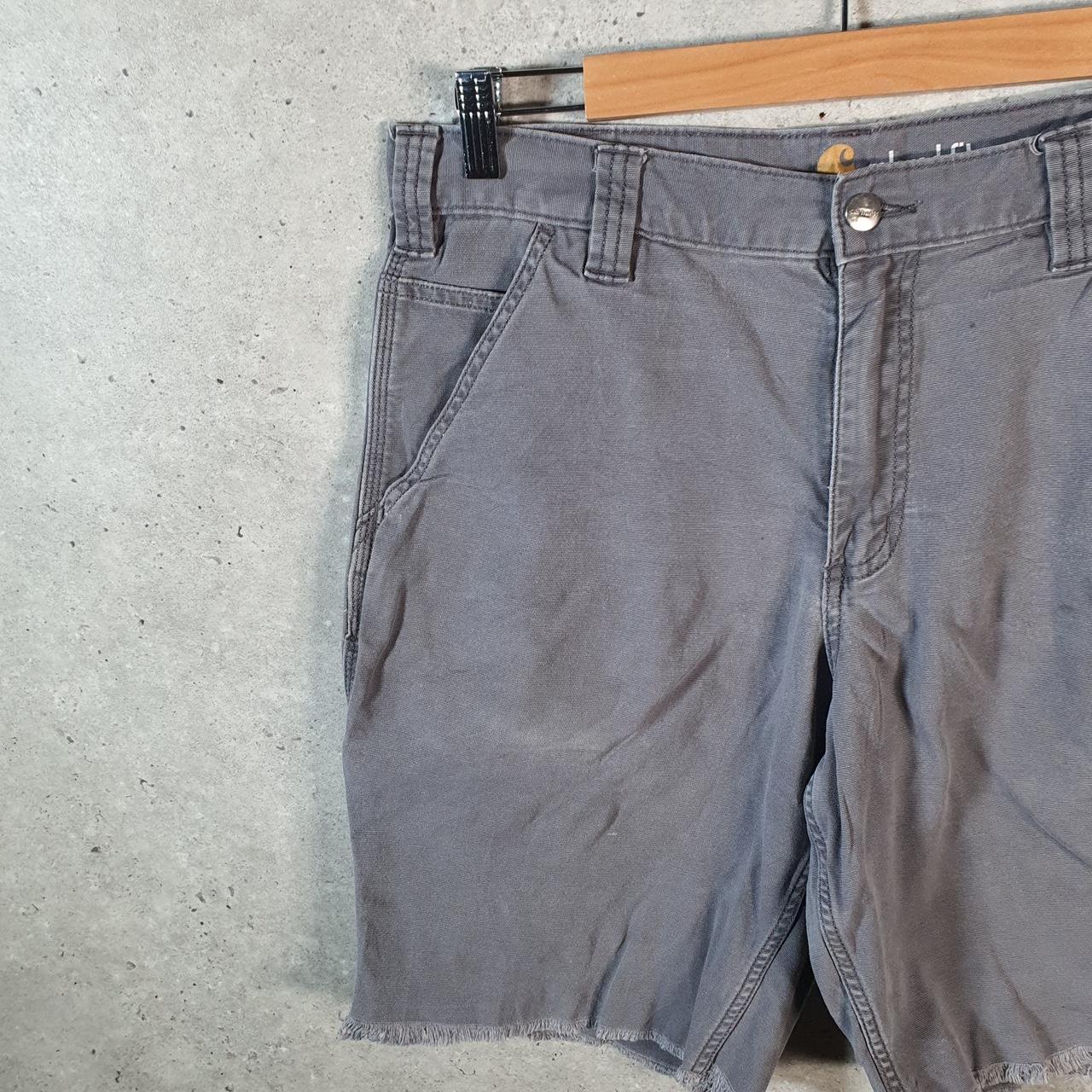 Vintage Carhartt Baggy Carpenter Shorts Jorts Cargo Men’s W33 Grey Relaxed Fit Workwear A4872