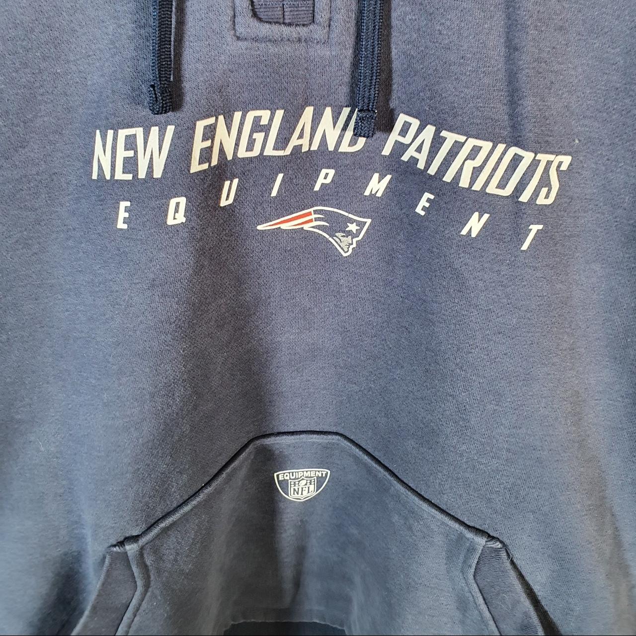 Vintage NFL Reebok New England Patriots Hoodie Mens Small Navy Blue 1/4 Zip Pullover USA