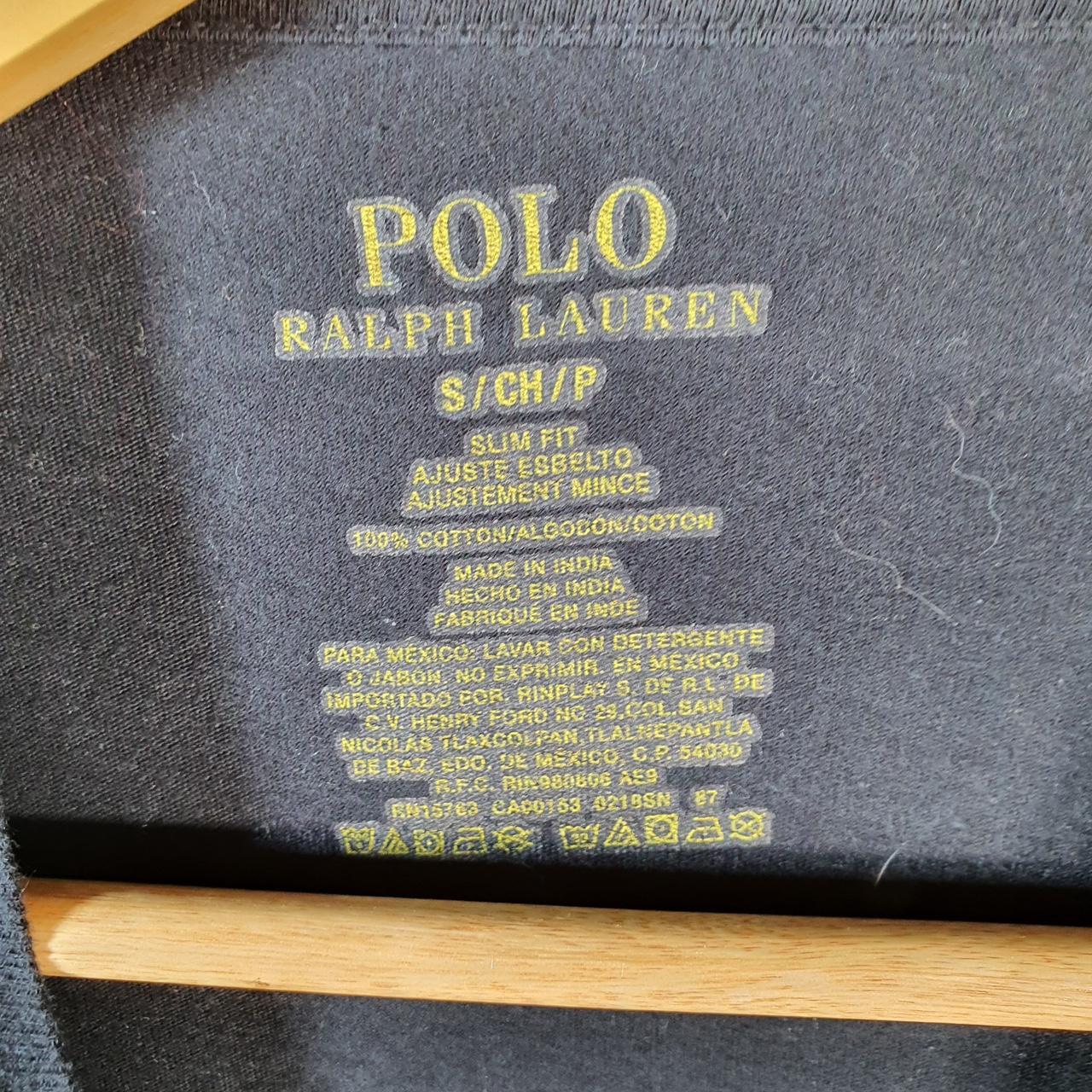 Vintage Ralph Lauren Polo T Shirt Men’s Small Black Embroidered Pony Slim Fit C9141