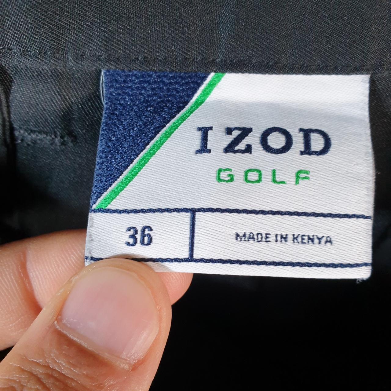 Vintage Izod Golf Chino Shorts Jorts Cargo Men’s W36 Black Baggy Cotton