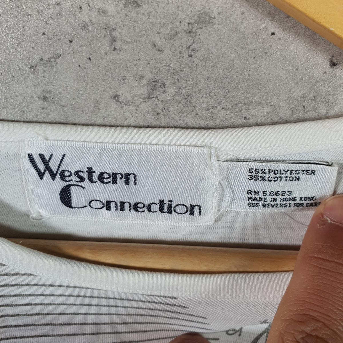 Vintage Western Connection Graphic Map 90s USA Single Stitch T Shirt Men’s Medium White