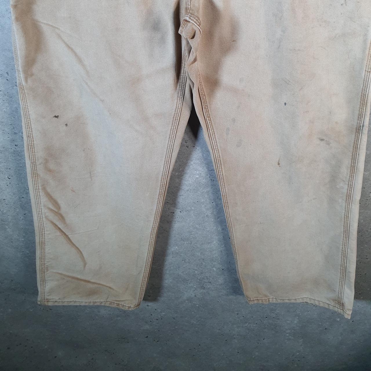 Vintage Carhartt Carpenter Trousers Mens W38 L29 Brown Dungaree Fit Workwear