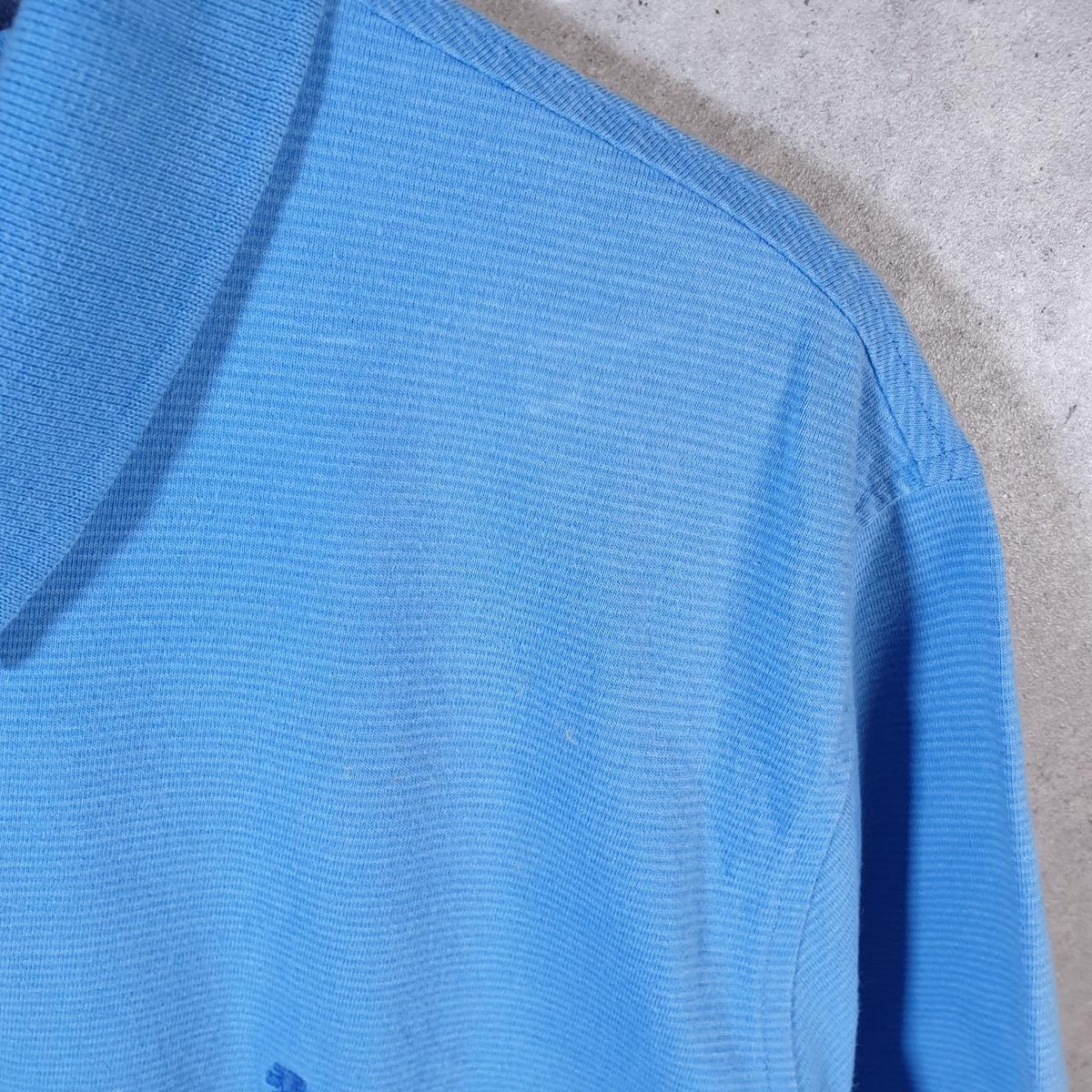 Vintage Izod Polo Shirt Men’s Large Blue Custom Fit Embroidered Logo