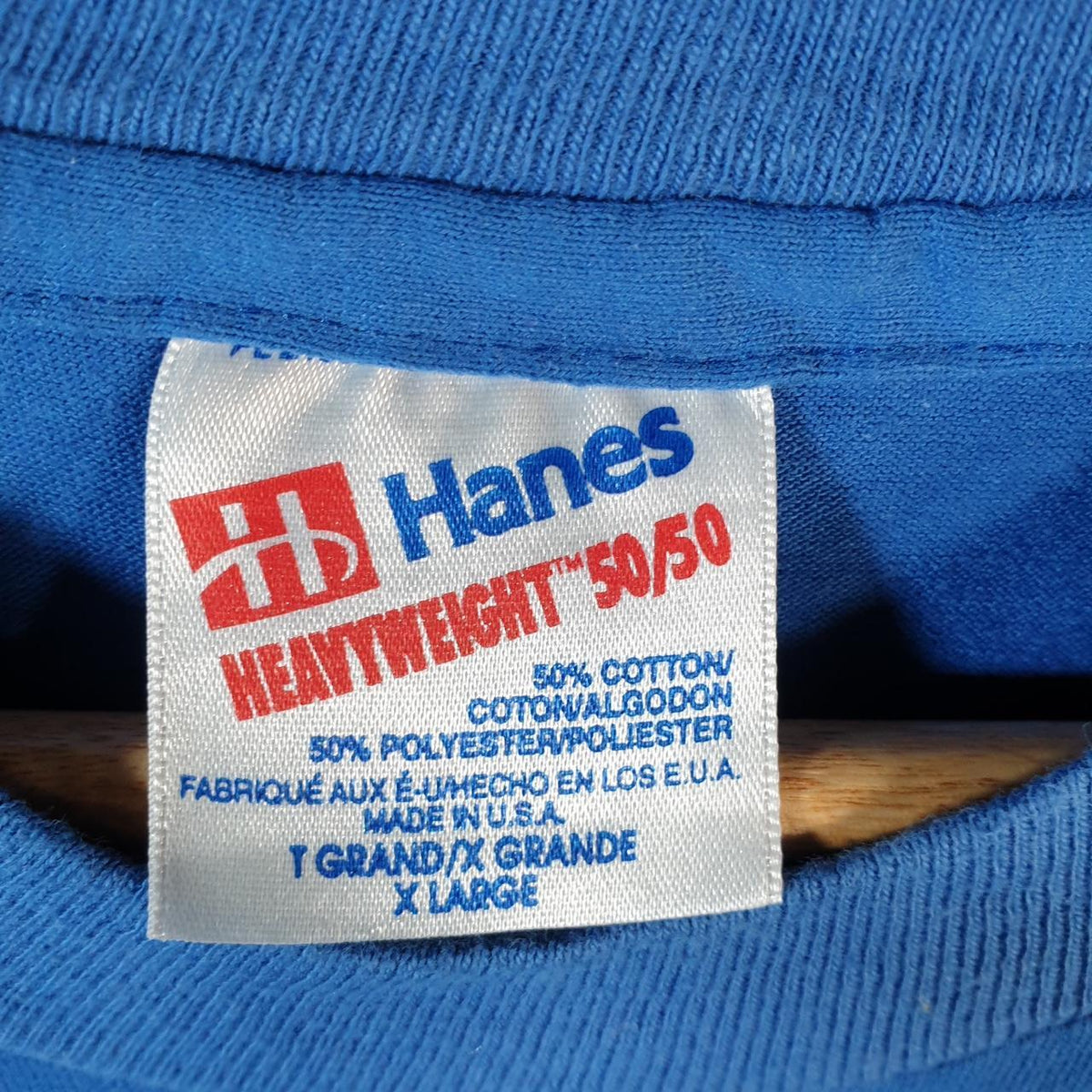 Vintage Hanes Saxon Reunion 1993 USA Single Stitch T Shirt Men’s XL Blue C8739