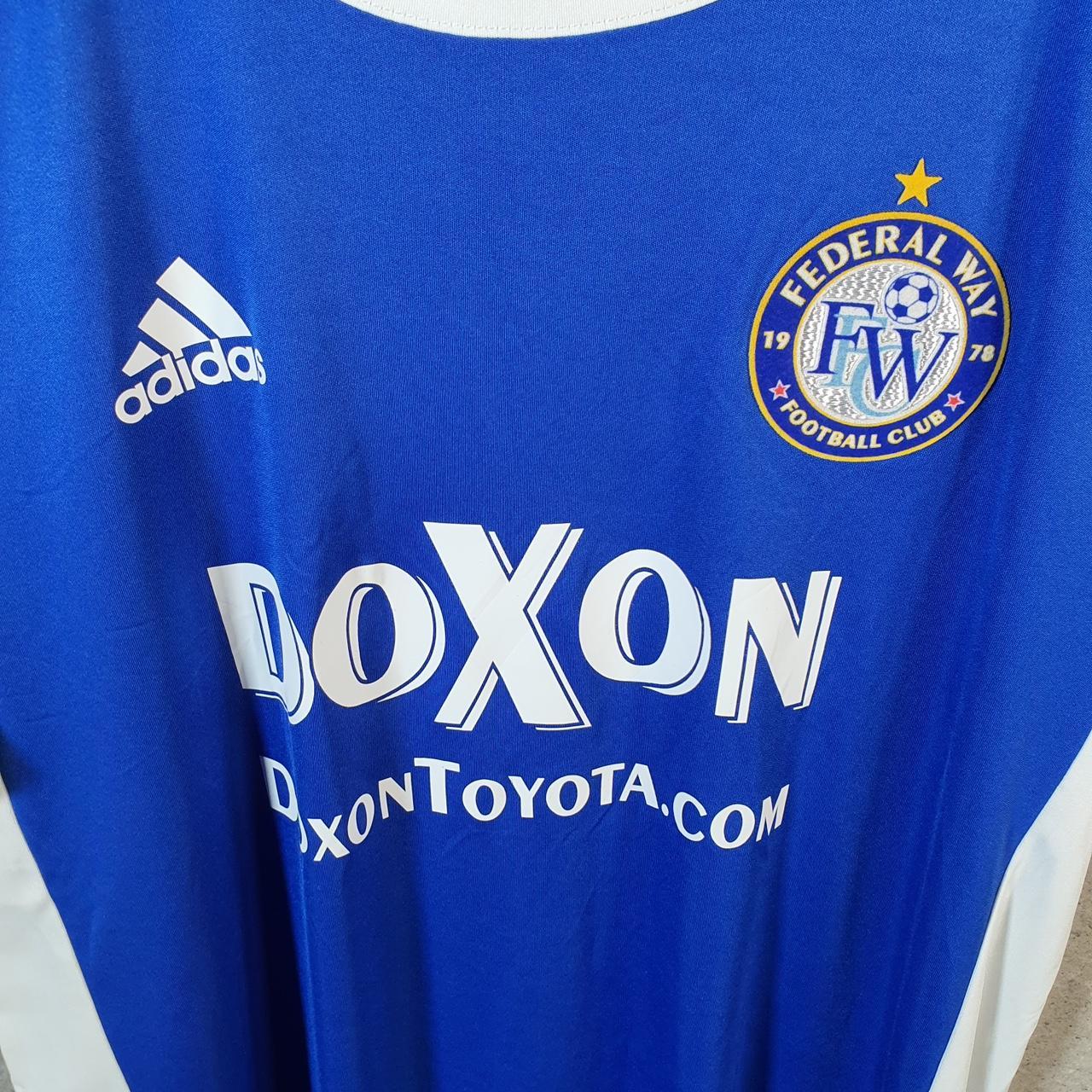 Adidas Federal Way Aeroready Football Soccer T Shirt Jersey Mens Medium Blue