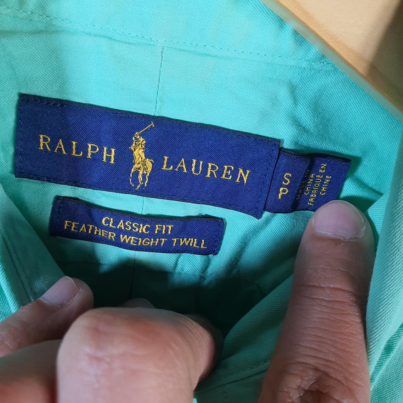 Vintage Ralph Lauren Button Down Shirt Men’s Small Blue Classic Fit Feather Weight Twill Pony