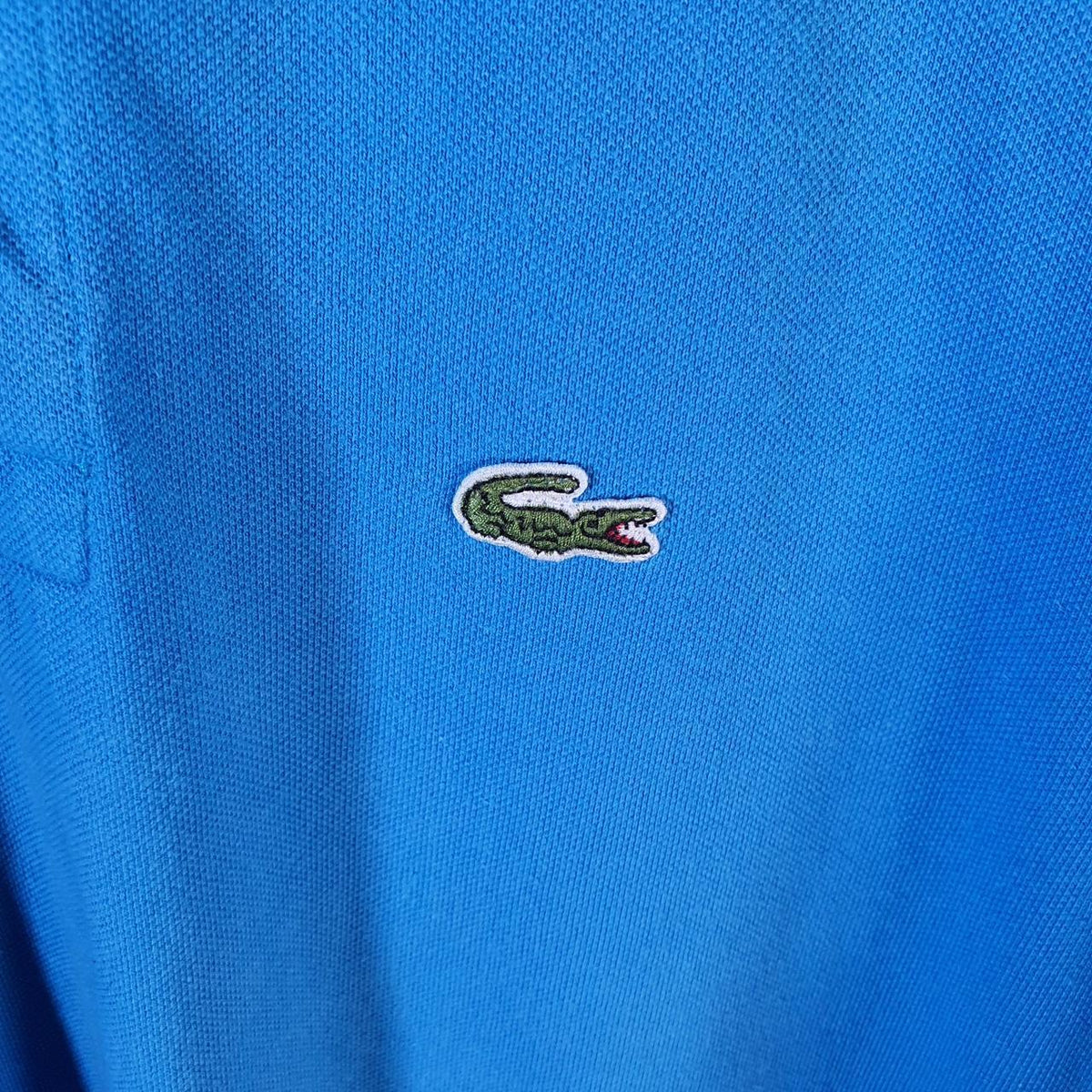 Vintage Lacoste Polo Shirt Men’s Medium Blue Regular Fit Embroidered Logo