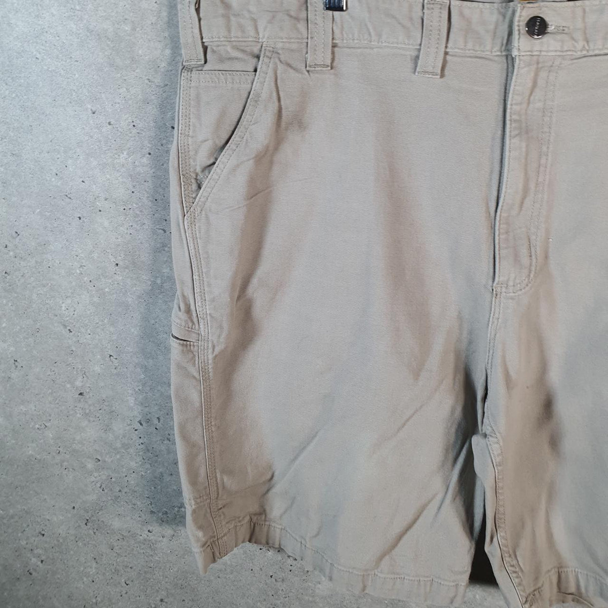 Vintage Carhartt Baggy Carpenter Shorts Jorts Cargo Men’s W44 Brown Relaxed Fit Workwear A4720