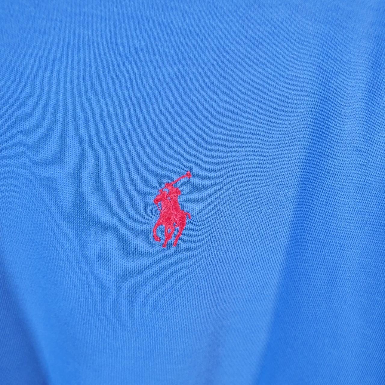 Vintage Ralph Lauren Polo Shirt Men’s Large Blue Custom Fit Embroidered Pony