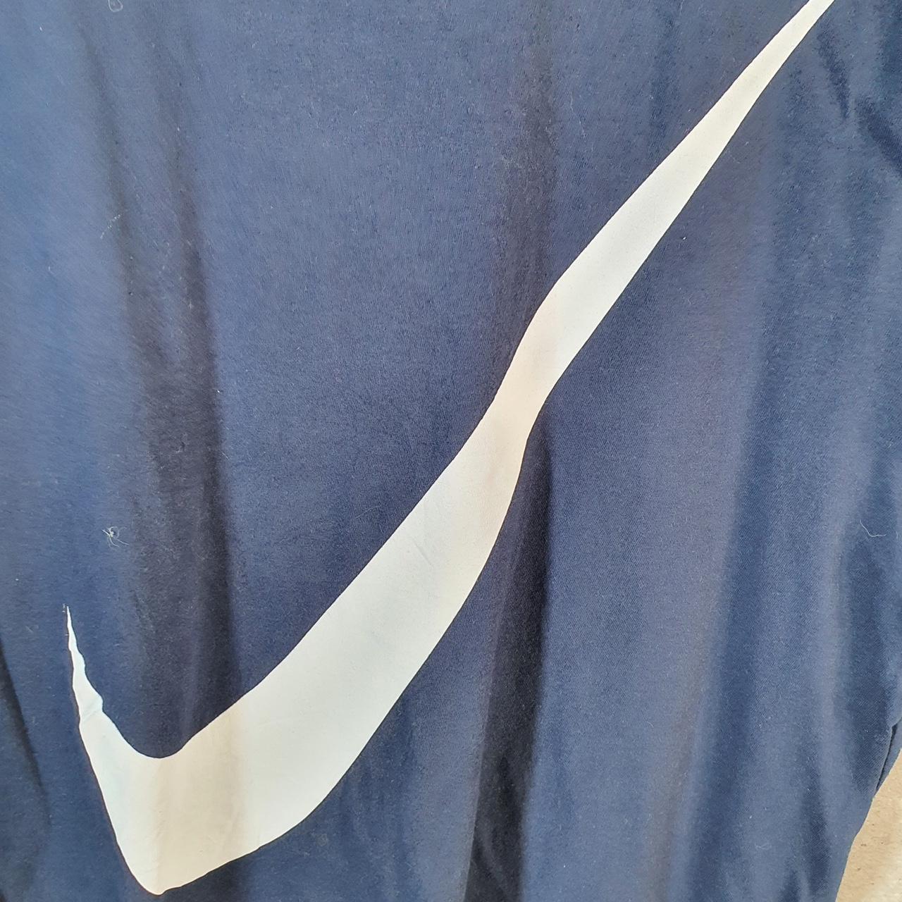 Vintage Nike T Shirt Men’s Large Navy Blue Logo Swoosh Athletic