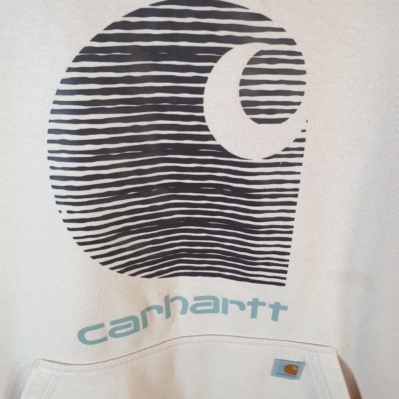 Vintage Carhartt Hoodie Womens XL Pink Pullover Blank Sweatshirt USA Relaxed Fit